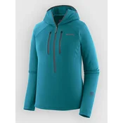 Patagonia R1 Ultralight ženski pulover s kapuco glacial blue