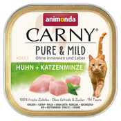 Varčno pakiranje animonda Carny Adult Pure & Mild 64 x 100 g - Piščanec + mačja meta