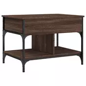 Stolic za kavu smeda boja hrasta 70x50x50 cm od drva i metala