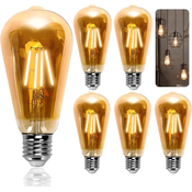 Aigostar edison vintage žarnice E27, 8 W LED - 5 kosov