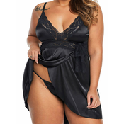 Plus size komplet donjeg rublja freda crni-xl