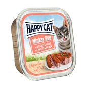 Happy Cat Duo komadici mesne paštete – piletina i losos 24 x 100 g