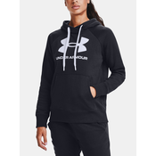 Under Armour RIVAL FLEECE LOGO HOODIE, ženski pulover, crna 1356318