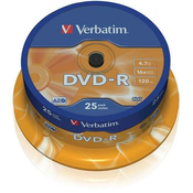 DVD-R 16X 4.7GB 25/1 CAKE VERBATIM