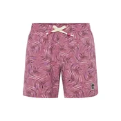 Funky Buddha Kratke kopalne hlače rjava/lila/mauve/bela