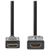 Nedis Podaljševalni visokohitrostni kabel HDMI 1.4 z Ethernetom/ 4K@60Hz/ pozlačeni konektorji HDMI-HDMI/ črn/ v razsutem stanju/ 1 m
