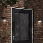 Vanjske zidne svjetiljke 2 kom crne od lijevanog aluminija
