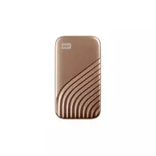 WD 500GB my passport SSD - portable SSD, up to 1050MB/s Read and 1000MB/s write speeds, USB 3.2 Gen 2 - gold