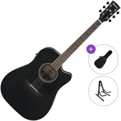 Ibanez AW84CE-WK Standard SET Weathered Black Open Pore Elektroakustična dreadnought