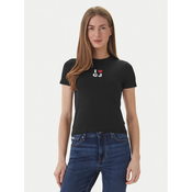 Guess Jeans Majica W6GIB1 J1314 Črna Slim Fit