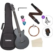 Cascha Carbon Fibre Acoustic Guitar Standard SET Black Matte Akustična kitara