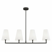 Argon 1831 - Lestenec na drogu SAFIANO 4xE27/15W/230V 106 cm črn