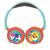 Djecje slušalice Lexibook - Baby Shark HP015BS, plave/narancaste