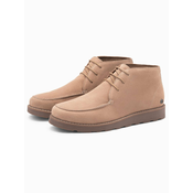Ombre Mens eco leather shoes with insulated high upper - black