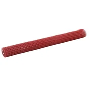 Žicana mreža od celika s PVC oblogom za kokoši 25 x 1,5 m crvena