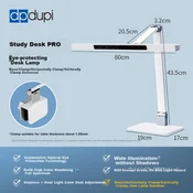 Dpdupi Stona lampa, 60cm, 10-15W, Bela