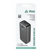 POWER BANK 30000 mAh, 10,5 W, 2x USB-A ČRNE barve