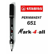 Stabilo FLOM. MARK-4-ALL 651- ČRN 1,5 - 2,5 mm KONICA