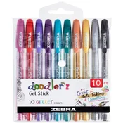 Zebra Doodlerz Glitter set gel olovaka od 10 komada 2619