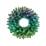 Twinkly GD20P4425P00 - LED RGB Zatemnitveni božični venec 50xLED pr. 60 cm Wi-Fi