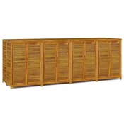 Vidaxl Vrtna škatla za shranjevanje 280x87x104 cm trden akacijev les
