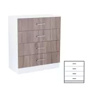 Miami kredenca s 4 predali 80x92 cm york hrast-bela