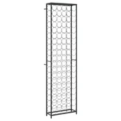 Vidaxl Vinsko stojalo za 95 steklenic črno 54x18x200 cm kovano železo