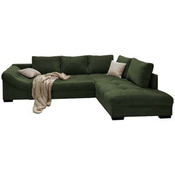 Modern Living Sedežna garnitura Alvito, Temno Zelena, Žamet, Ležišče