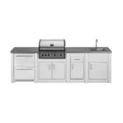 Grandpro Letna kuhinja 295 ALU Series - Bela + Pro Elite [SWPE3SFDD1]