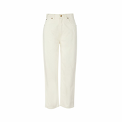 Širokije bijele ženske traperice Barbour Westbury Barrel Leg Jeans — Ecru - XS