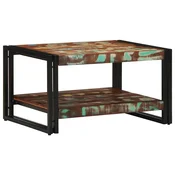 Višebojni stolic za kavu 70x50x38 cm puno drvo obradeno