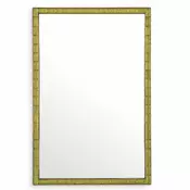 Casa Padrino Luxury Mirror Green/Vintage Brass H. 120 cm - Rectangular Wall Mirror