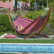 La Siesta Viseča mreža La Siesta Modesta Flamingo, Kingsize, 200kg, 400 cm