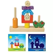 Djecja logicka igra Smart Games Preschool Wood - Dan i noc