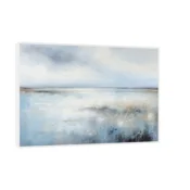 Canvas Slika na platnu Fleur bleue, 150x100 cm, Sa ramom, Bela