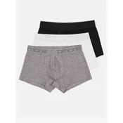 Ombre Mens cotton boxer shorts with logo - 3-pack mix