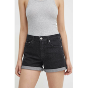 Jeans kratke hlače Calvin Klein Jeans ženske, črna barva, J20J222808