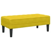 Vidaxl klop z blazino Rumena 113 x 57 x 39 cm Žamet