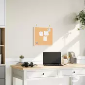 Vidaxl vidaXL Plutovinasta tabla z okvirjem iz masivnega borovega lesa 40x40 cm