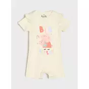 Sinsay - Pamucni romper sa printom Peppa Pig - krem