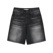 Cropp - Denim kratke hlače z učinkom pranja - črna