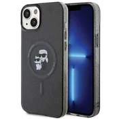 Karl Lagerfeld Karl Lagerfeld Karl & Choupette Glitter Magsafe - ohišje za iPhone 15 Plus (črno)