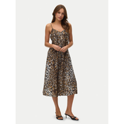VERO MODA Obleka VMJOSIE  rjava / greige / črna