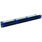 slomart EMITERNET DCN/3012IPRL48-C6-1U 19 patch panel, 48x RJ45 UTP Cat.6, modra