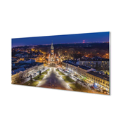 tulup.si Stenska plošča za kuhinjo Nočna panorama krakow cerkve 140x70 cm