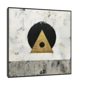 Canvas Slika na platnu Triangle, 30x30 cm, Sa ramom, Crna