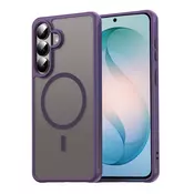 Hibridna maska HaloFrost II MagSafe za Samsung Galaxy S26 Plus - purple