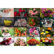 Grafika - Puzzle Collage Flowers II - 1 500 kosov