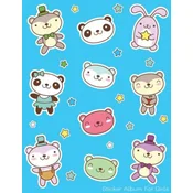 Sticker Album For Girls: 100 Plus Pages For PERMANENT Sticker Collection, Activity Book For Girls, Blue - 8.5 by 11