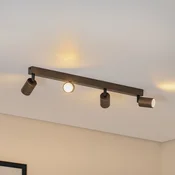 TK Lighting Stropna točka Vrh, nastavljiva, rjava, linearna s štirimi plameni - Dnevna soba/jedilnica - Sodobni - temno rjava mat - Kovina